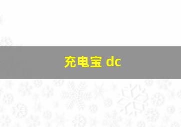 充电宝 dc